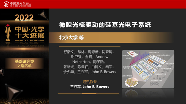 重磅！“2022中国光学十大进展”发布