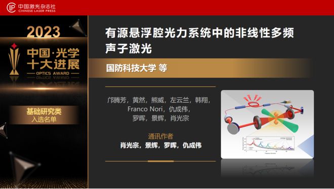 “2023中国光学十大进展”发布北大南大浙大均有两个项目上榜(图6) “2023中国光学十大进展”发布北大南大浙大均有两个项目上榜(图6)
