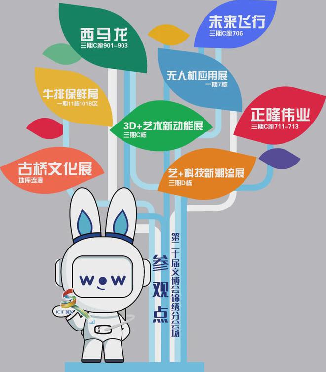 锦绣园里的这棵“发财树”被文博会照亮
