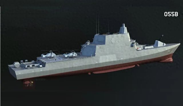 中国首艘导弹巡洋舰将下水055B舰首批不低于8艘惊现激光武器